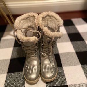 Sorel Winter Boots (Silver, size kids 2)